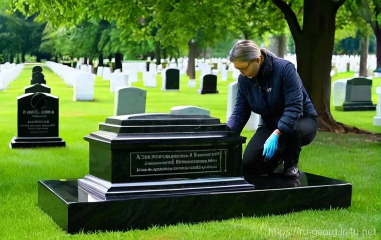 조지아 기념비 제작사 - **Prompt 2: "A close-up, high-definition shot capturing the precision of modern technology. A sophis...