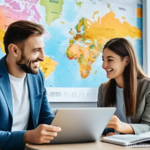 Home 28 조지아 항공편 예약 꿀팁 - **Prompt: Early Bird Flight Planners**
A diverse young couple (or a small family with an older c...